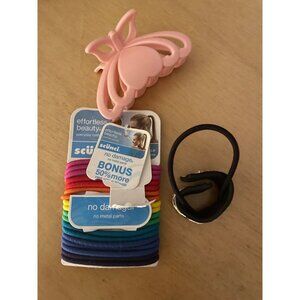 New Bundle of 20pcs Hair Ties & Hair Clip